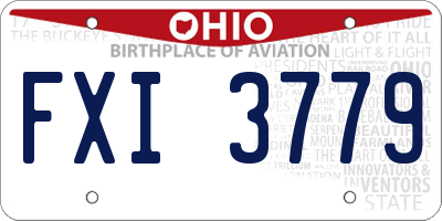 OH license plate FXI3779