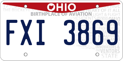 OH license plate FXI3869