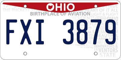 OH license plate FXI3879