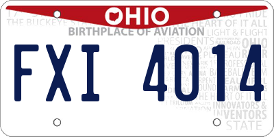 OH license plate FXI4014