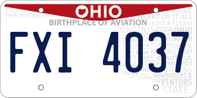 OH license plate FXI4037