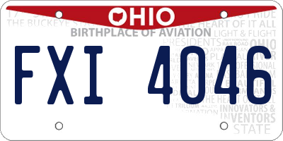 OH license plate FXI4046