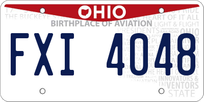 OH license plate FXI4048