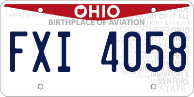 OH license plate FXI4058