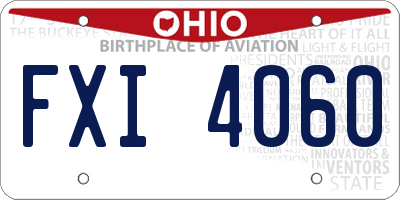 OH license plate FXI4060