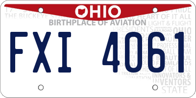 OH license plate FXI4061
