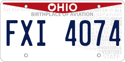 OH license plate FXI4074