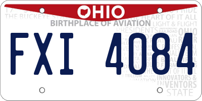 OH license plate FXI4084
