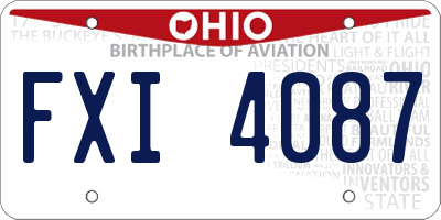 OH license plate FXI4087
