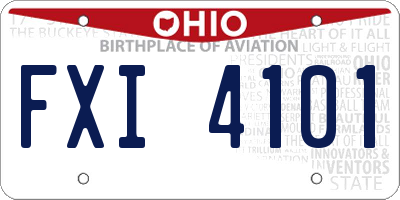 OH license plate FXI4101