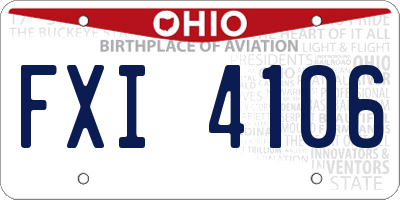 OH license plate FXI4106