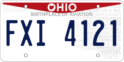 OH license plate FXI4121