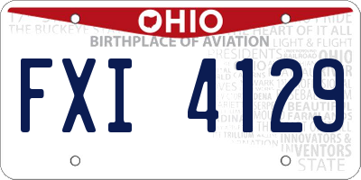 OH license plate FXI4129