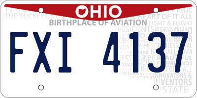 OH license plate FXI4137