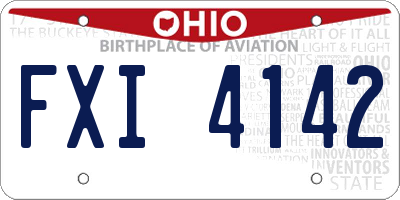 OH license plate FXI4142