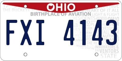OH license plate FXI4143