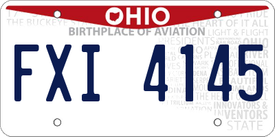 OH license plate FXI4145