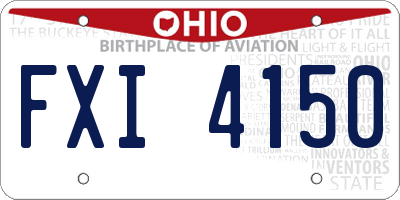 OH license plate FXI4150