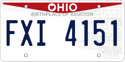 OH license plate FXI4151