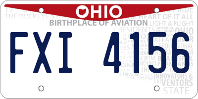 OH license plate FXI4156