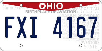 OH license plate FXI4167