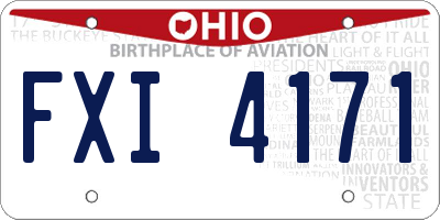 OH license plate FXI4171