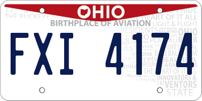 OH license plate FXI4174