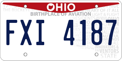 OH license plate FXI4187