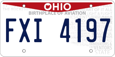 OH license plate FXI4197