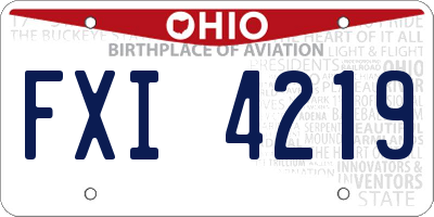 OH license plate FXI4219