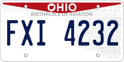 OH license plate FXI4232