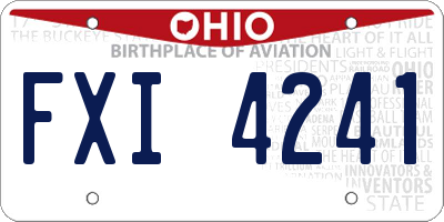 OH license plate FXI4241
