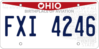 OH license plate FXI4246