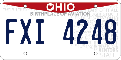 OH license plate FXI4248