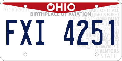 OH license plate FXI4251