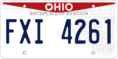 OH license plate FXI4261
