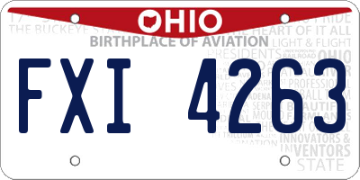 OH license plate FXI4263