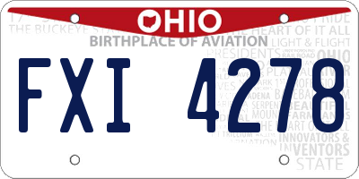 OH license plate FXI4278