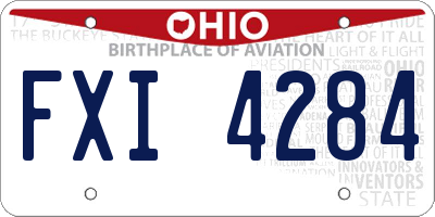 OH license plate FXI4284