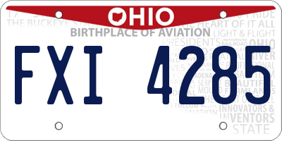 OH license plate FXI4285