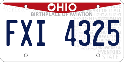 OH license plate FXI4325