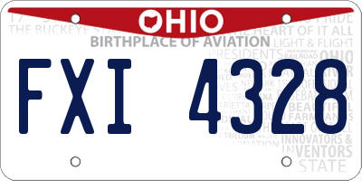OH license plate FXI4328