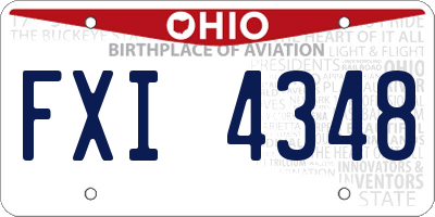 OH license plate FXI4348