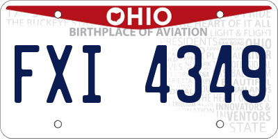 OH license plate FXI4349