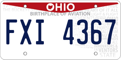OH license plate FXI4367