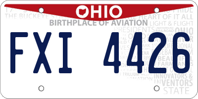 OH license plate FXI4426