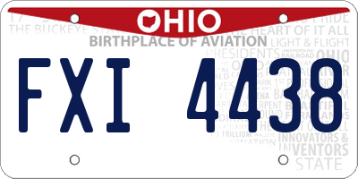 OH license plate FXI4438
