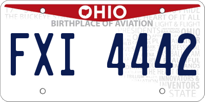OH license plate FXI4442