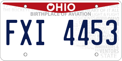 OH license plate FXI4453