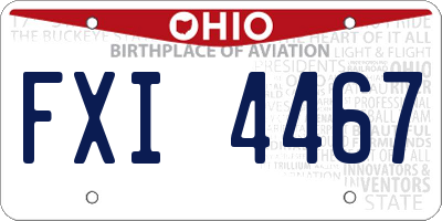 OH license plate FXI4467
